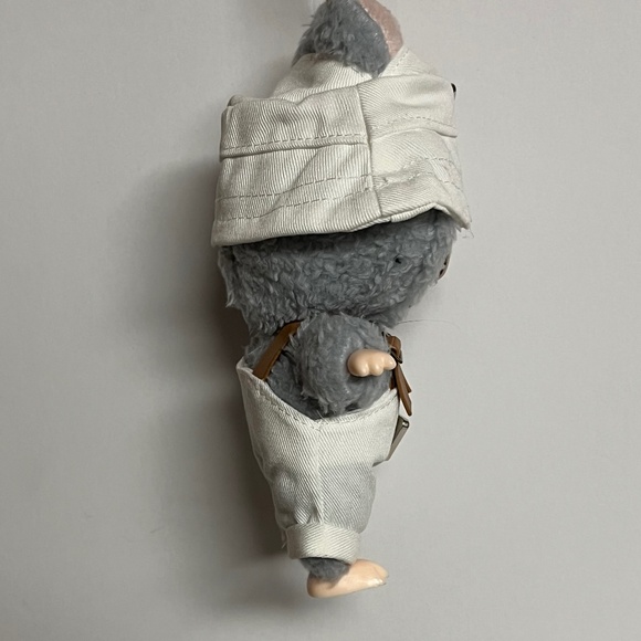 Designer Overalls Bucket Hat 2 Piece Outfit For Labubu White - Picture 4 of 9